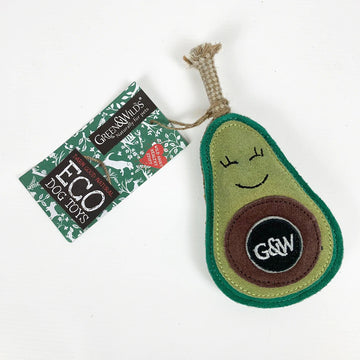 Green & Wilds Audrey the Avocado Dog Toy